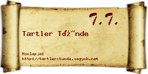 Tartler Tünde névjegykártya
