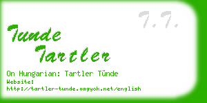 tunde tartler business card